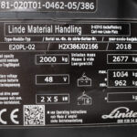 Empilhador elétrico usado Linde E20PL-02 capacidade de 2000kg