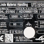 Empilhador Elétrico Usado Linde E50HL-01/600 com capacidade de 5000kg