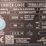 Empilhador Elétrico Usado Linde E20PH-02 com capacidade de 2000kg.