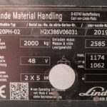 Empilhador Elétrico Usado Linde E20PH-02 com capacidade de 2000kg