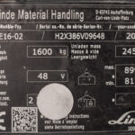 Empilhador Elétrico Usado Linde E16-02 com capacidade de 1600kg