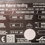 Empilhador Elétrico Usado Linde E18-02 com capacidade de 1800kg